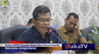 Komisi II DPRD Kabupaten Bekasi Minta Diskominfosantik Maksimalkan Jaringan Internet